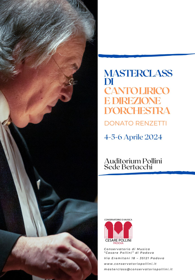 Masterclass di canto lirico e direzione d'orchestra con Donato Renzetti