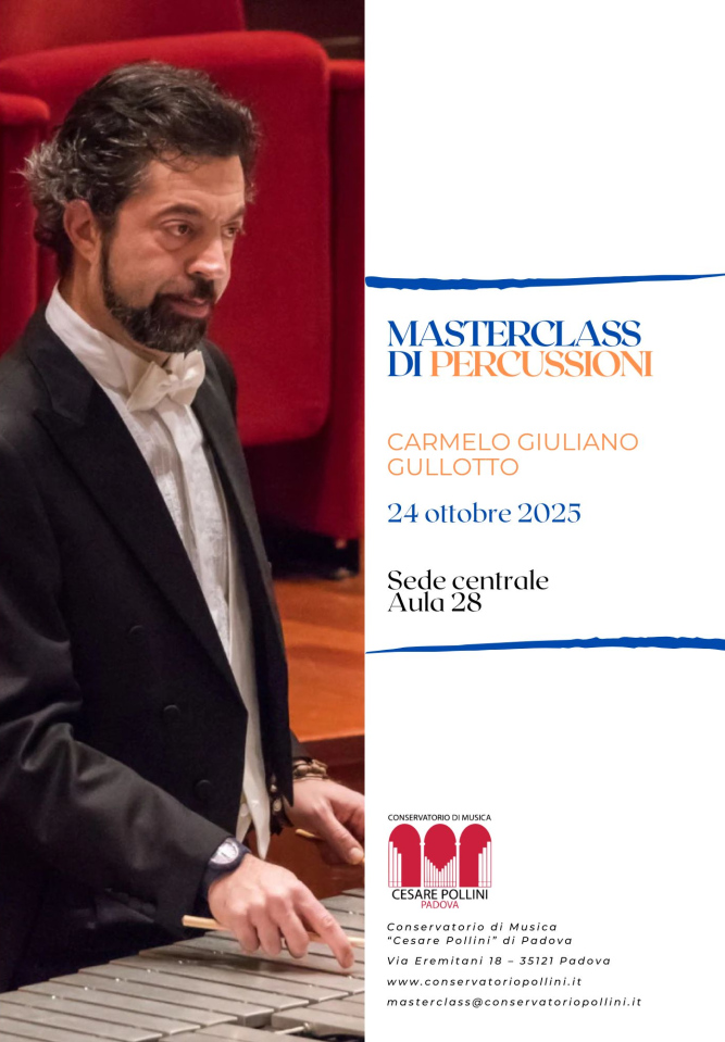 Masterclass di percussioni con CARMELO GIULIANO GULLOTTO