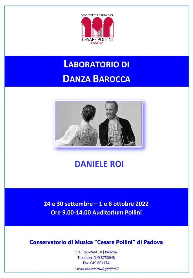 Laboratorio di danza barocca con Daniele Roi