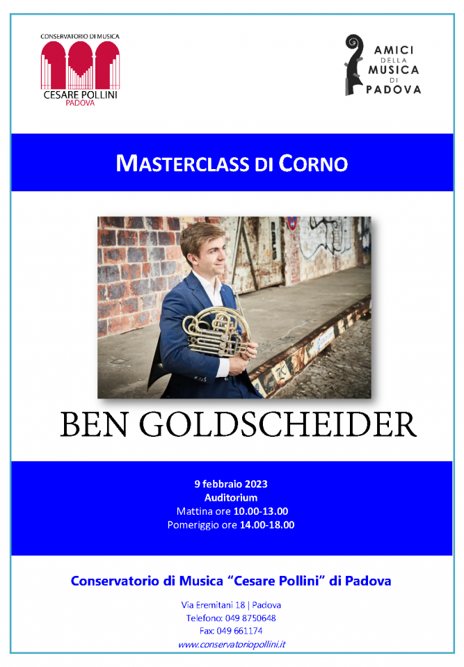 Masterclass di Corno - Ben Goldscheider