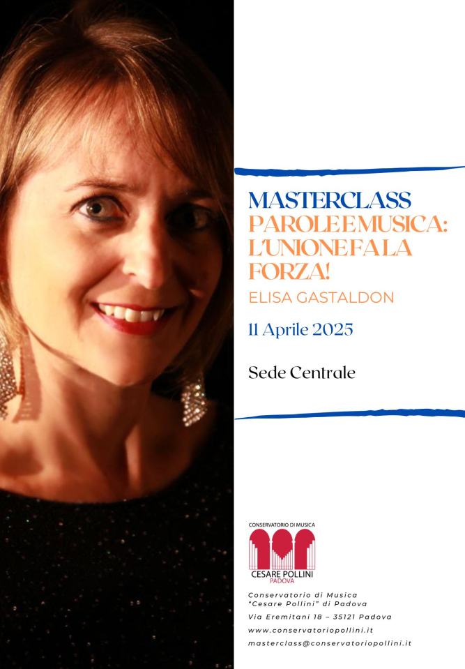 MASTERCLASS PAROLE e MUSICA: L’unione fa la forza! con Elisa Gastaldon
