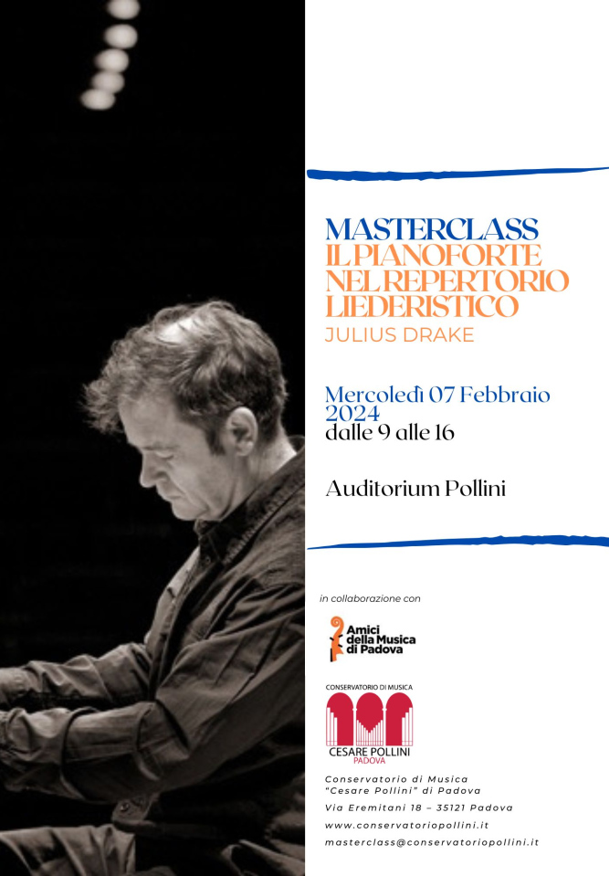 Masterclass Il pianoforte nel repertorio liederistico con Julius Drake