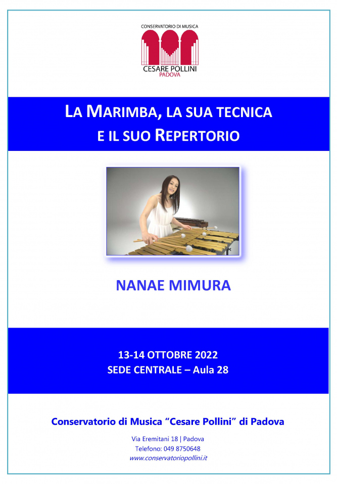 Masterclass di Marimba con Nanae Mimura